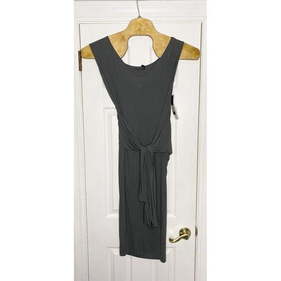 Donna Karan New York Women's Infinity Dress Ruched Stretch Dress Grey Medium New - Picture 1 of 8